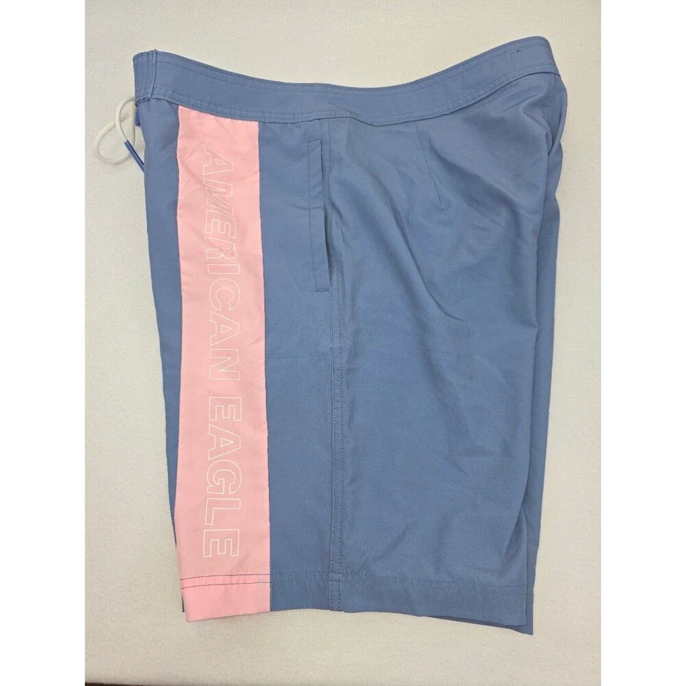 American Eagle Blue Pink Swim/Board Shorts Size Medium 3924
